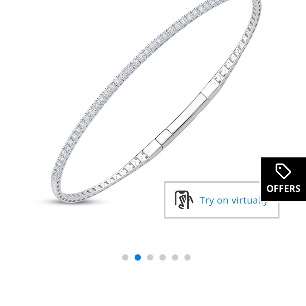 Kay 10k and titanium flex Bracelet with Sparkling Accents